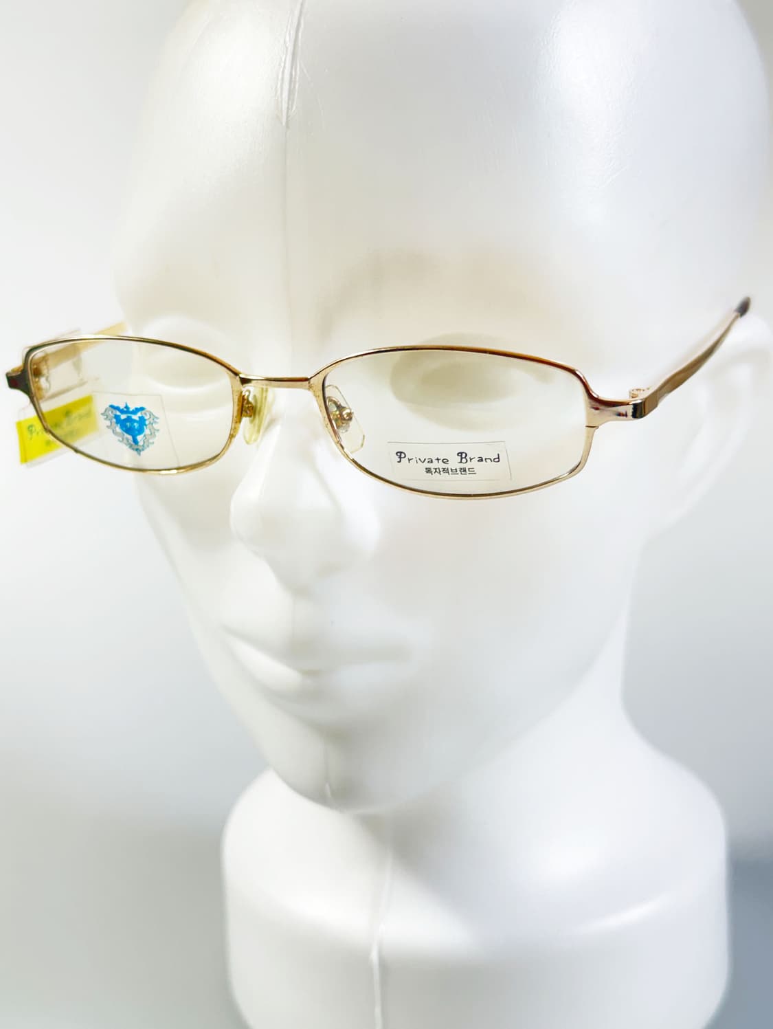 90s PRIVATE BRAND 골드 슬림 스퀘어 메탈 빈티지 안경 상품이미지8