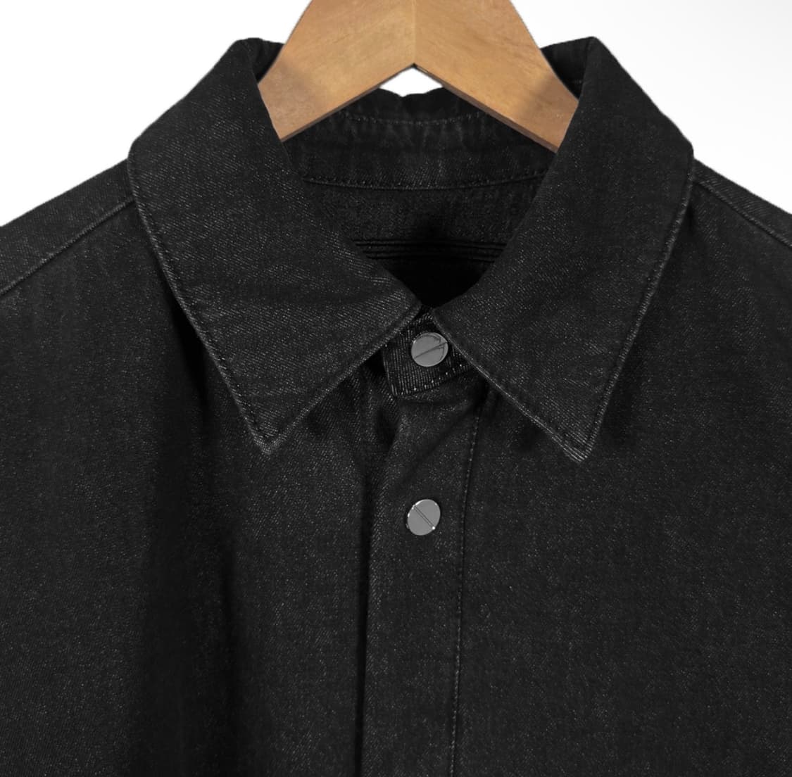 [48] 우영미 남성 패디드 오버사이즈 포켓 데님 셔츠 자켓 블랙 상품이미지3
