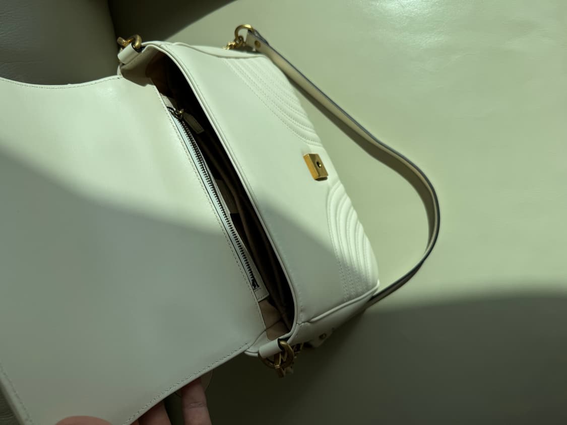 구찌 마몽 마틀라세 탑핸들백 아이보리 상품이미지6