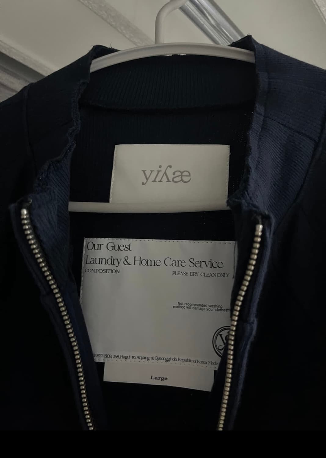 Yiyae irregular 이레귤러 집업 네이비 L 상품이미지3