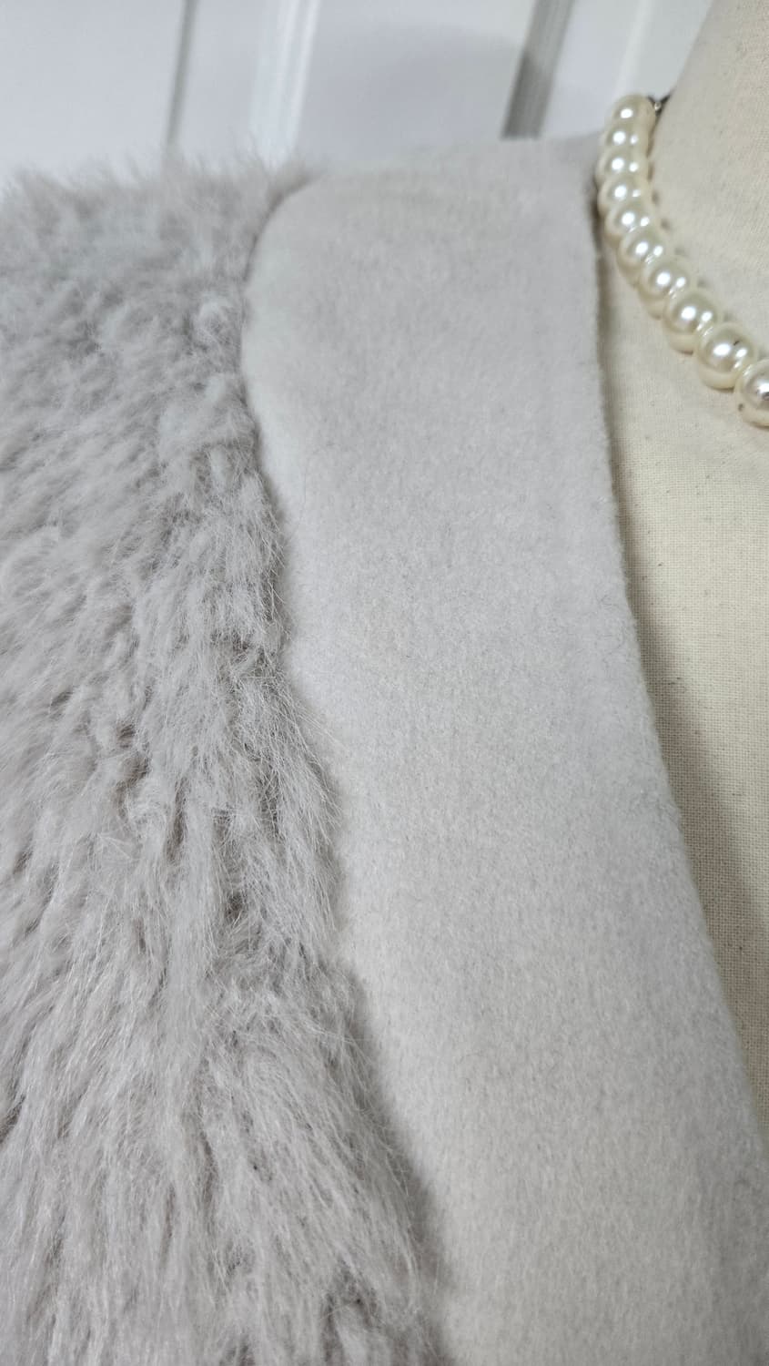 줄로그 라이트그레이 퍼 롱코트 상품이미지4