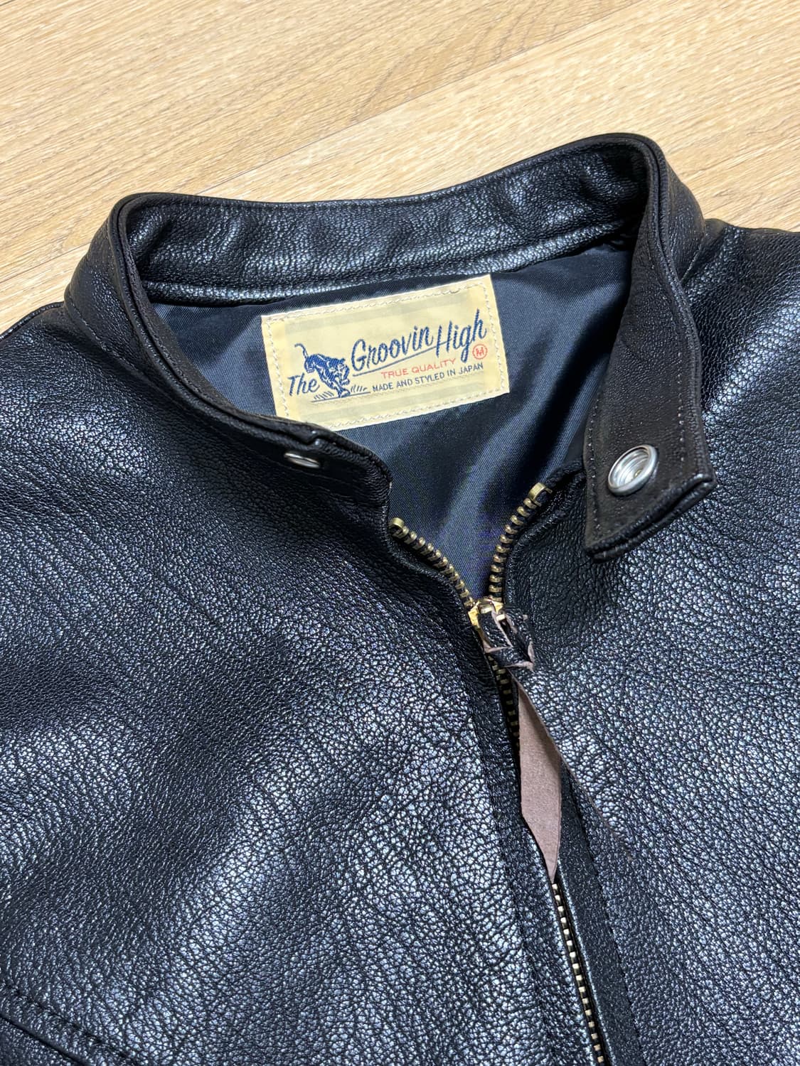 그루빈하이 풀오버 레더자켓 리얼맥코이 부코 레인보우컨트리 에어로레더 상품이미지2