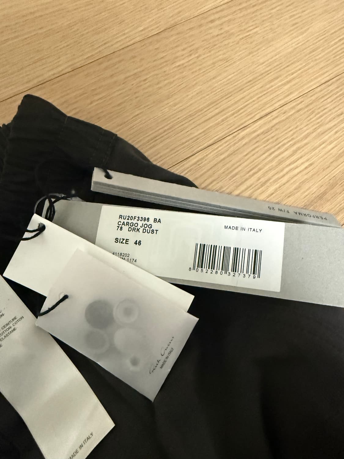 릭오웬스 조거팬츠 새상품 상품이미지3