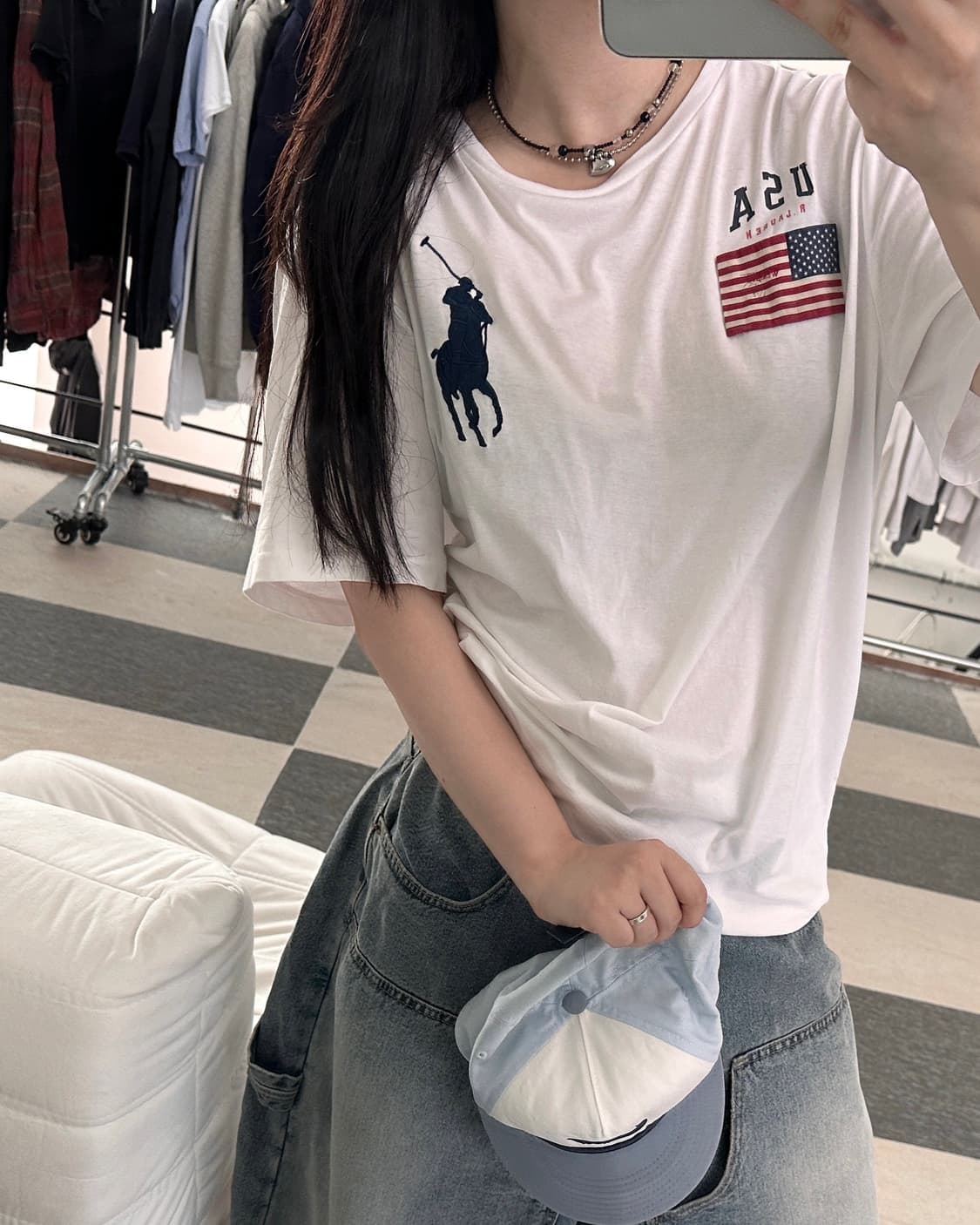 폴로 랄프로렌 빅포니 USA 성조기 반팔 티셔츠 상품이미지8