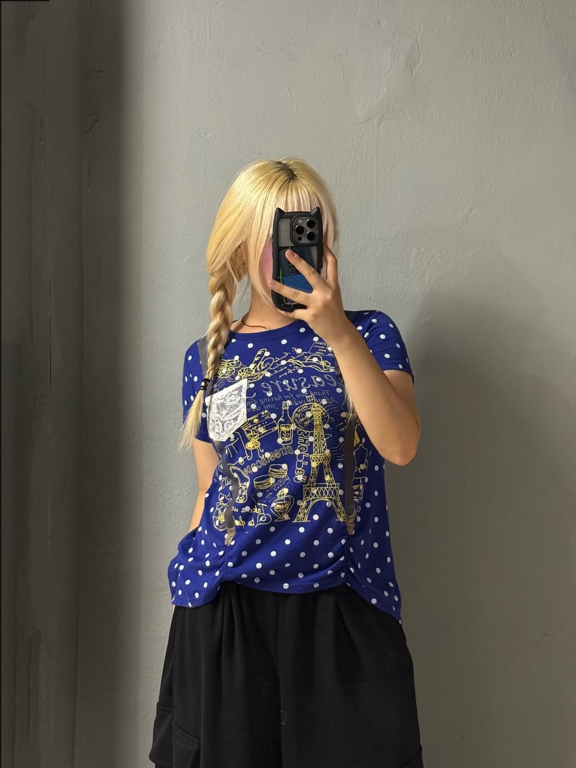 kitsch printing detail dot top 상품이미지2
