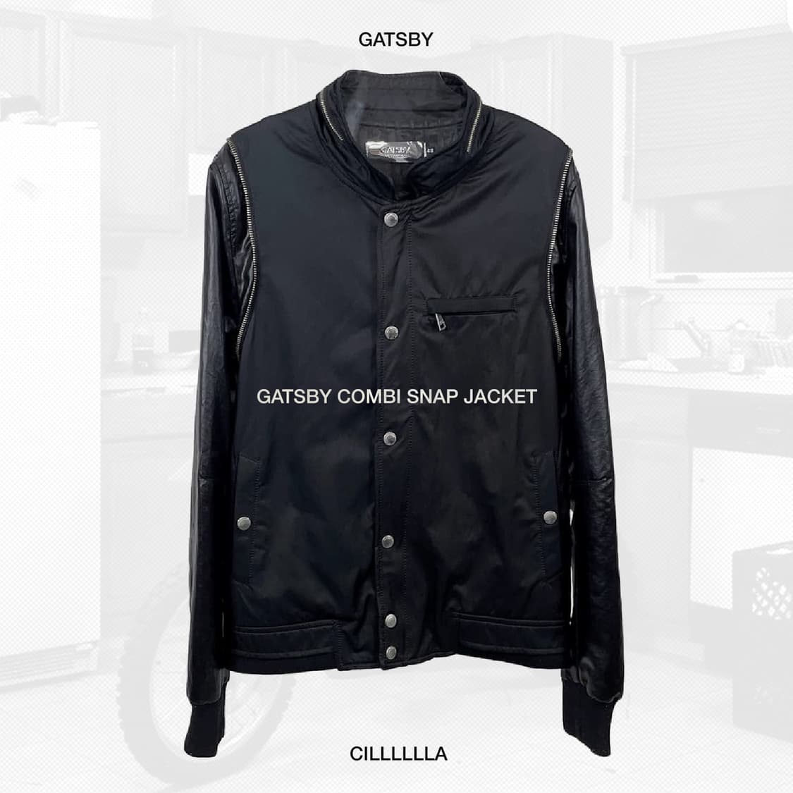 [48,M] GATSBY 갸츠비 콤비 스냅 자켓 상품이미지1