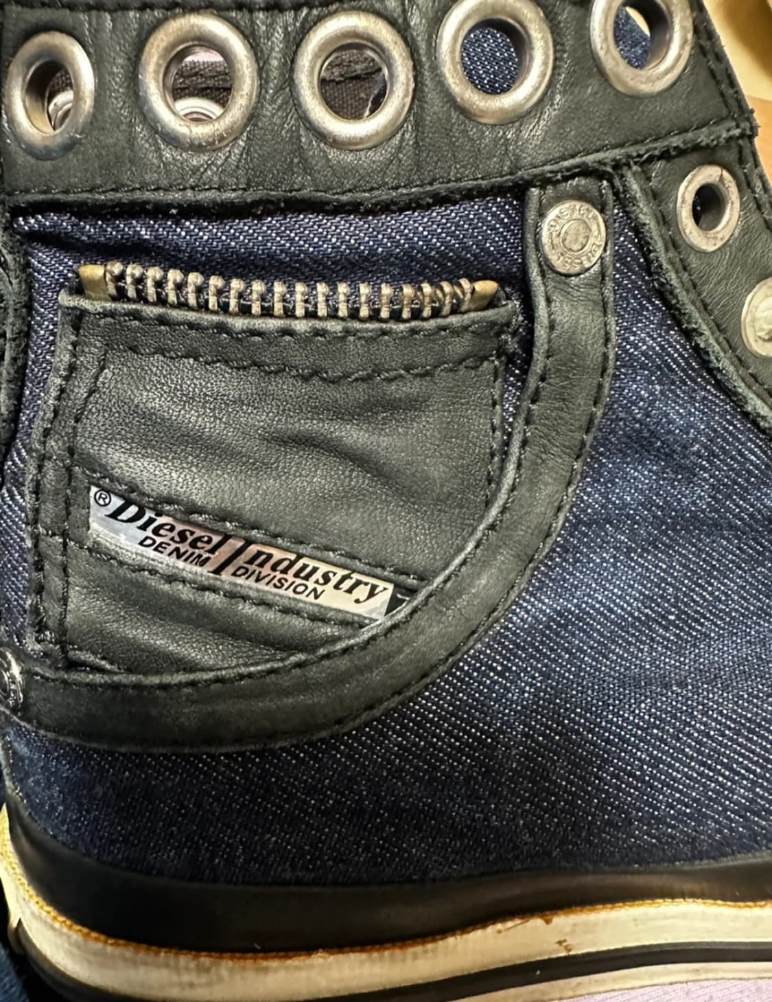 Diesel 디젤 데님 하이탑 스니커즈 250 상품이미지3