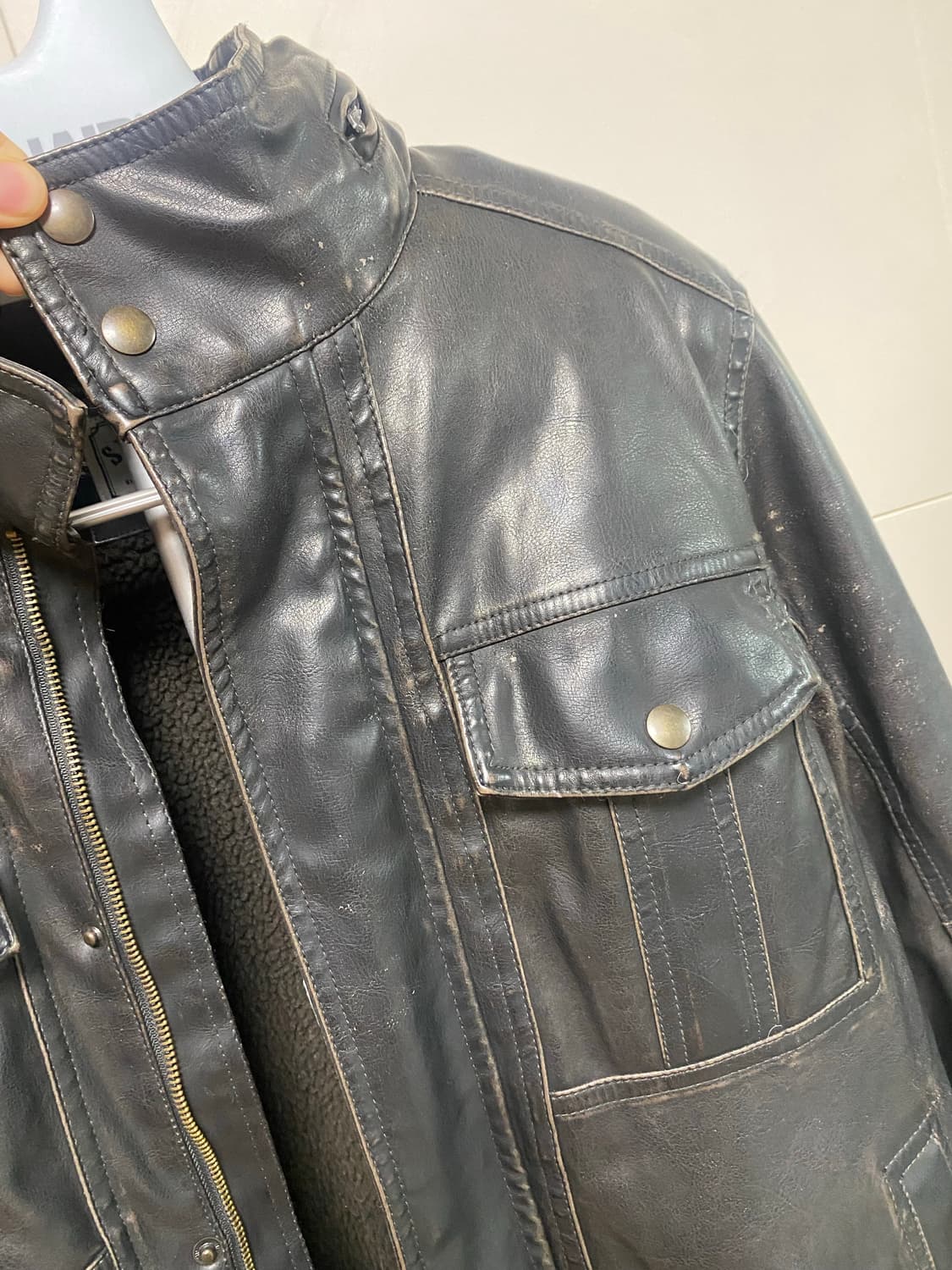 리바이스 빈티지한 가죽 자켓 M 상품이미지2