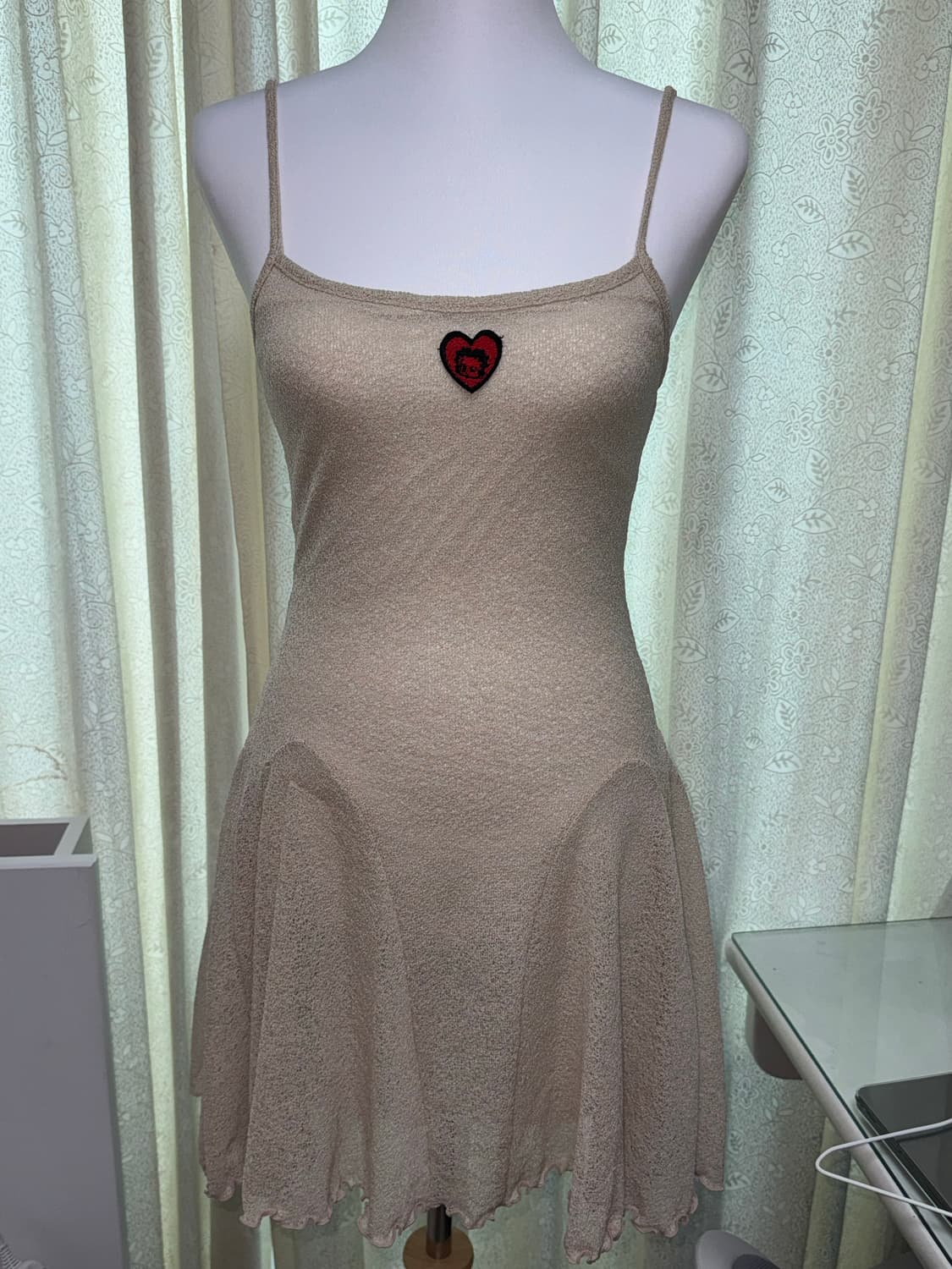 Betty boop tie flare mini dress 상품이미지5