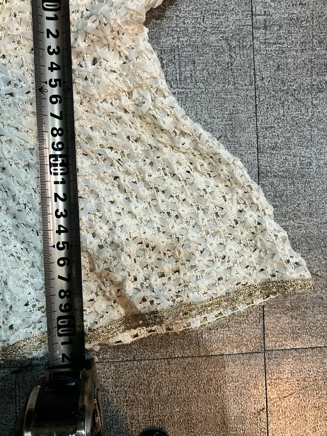 일본빈티지 하구미모리걸 달천깔페어리 퍼퓰럼 크로셰레이어드티셔츠 상품이미지3