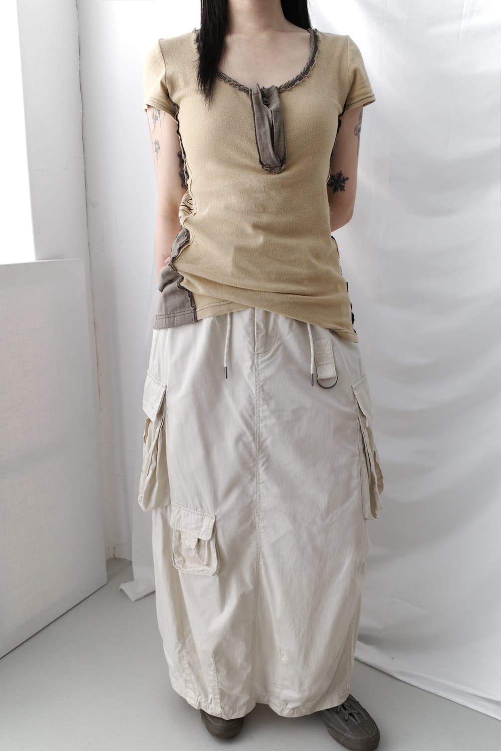 luxxm) grunge half T  상품이미지9