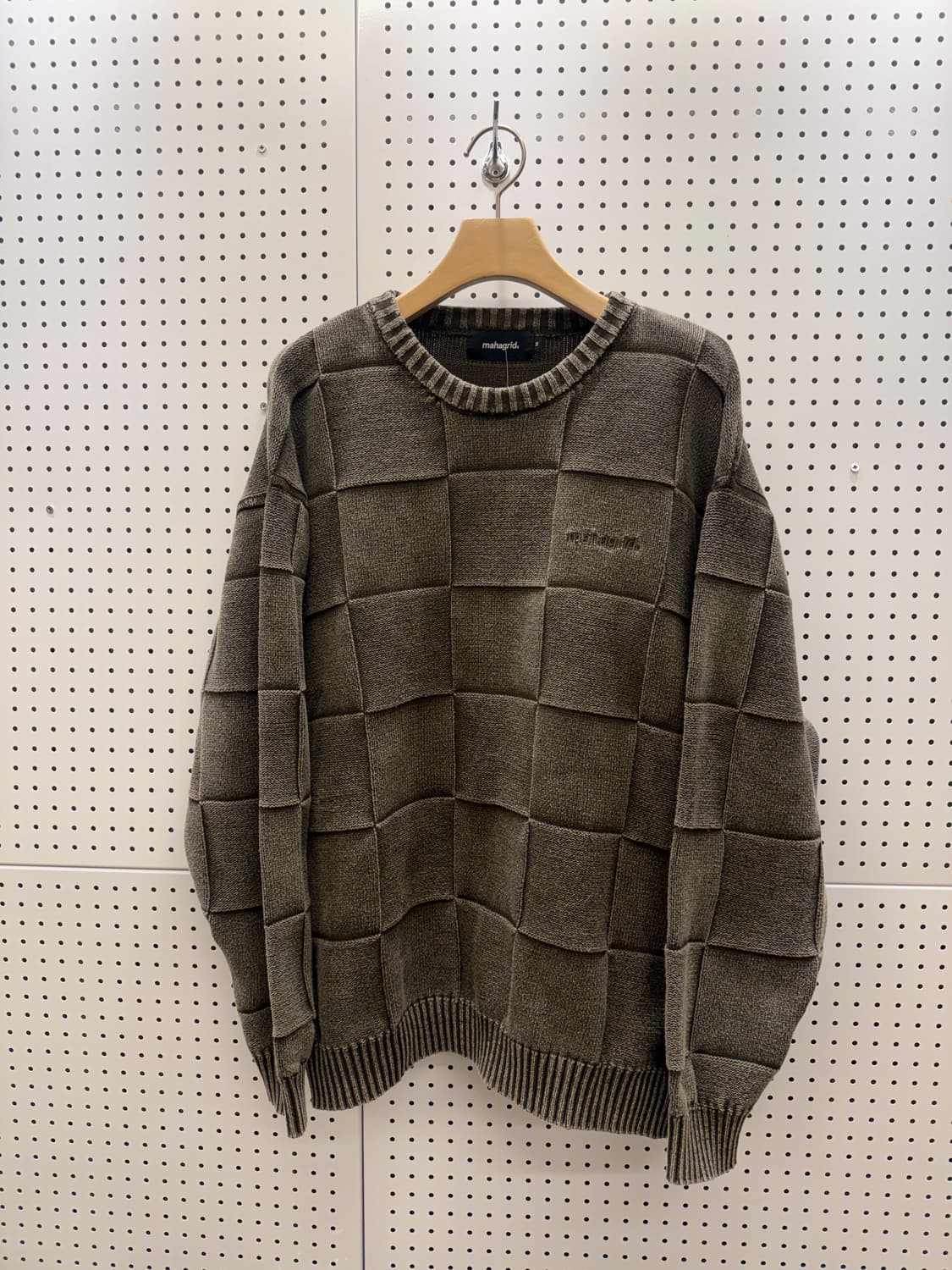 마하그리드 패턴 니트 U363 상품이미지2