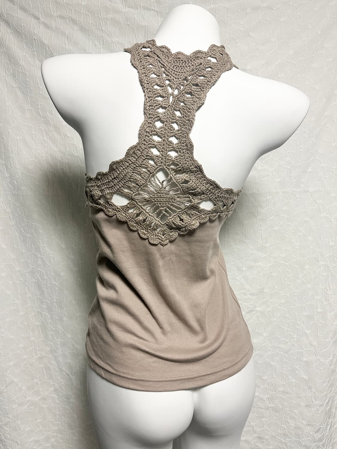 빈티지 페어리 크로쉐 홀터넥 슬리브리스 상품이미지1