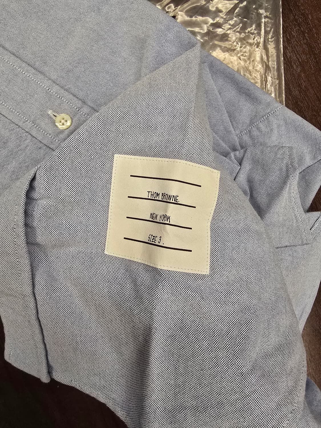 톰브라운 옥스포드 삼선 셔츠 블루 3 새제품 상품이미지5