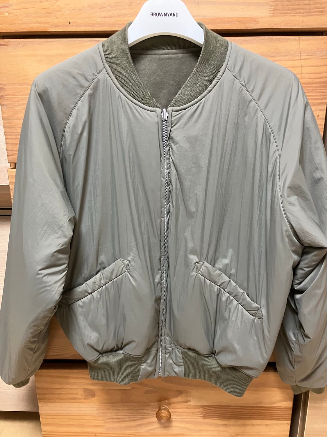 브라운야드 리버서블 몰스킨 블루종 3사이즈 올리브 그레이 상품이미지5