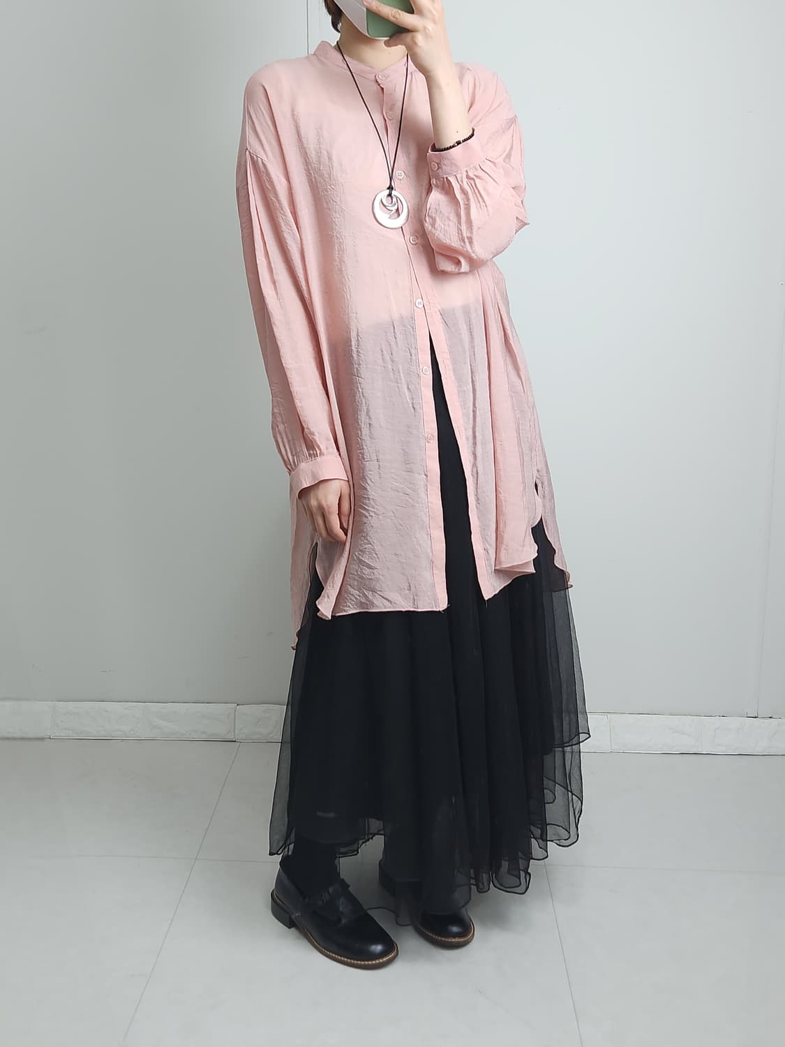 백트임 롱 블라우스 상품이미지2