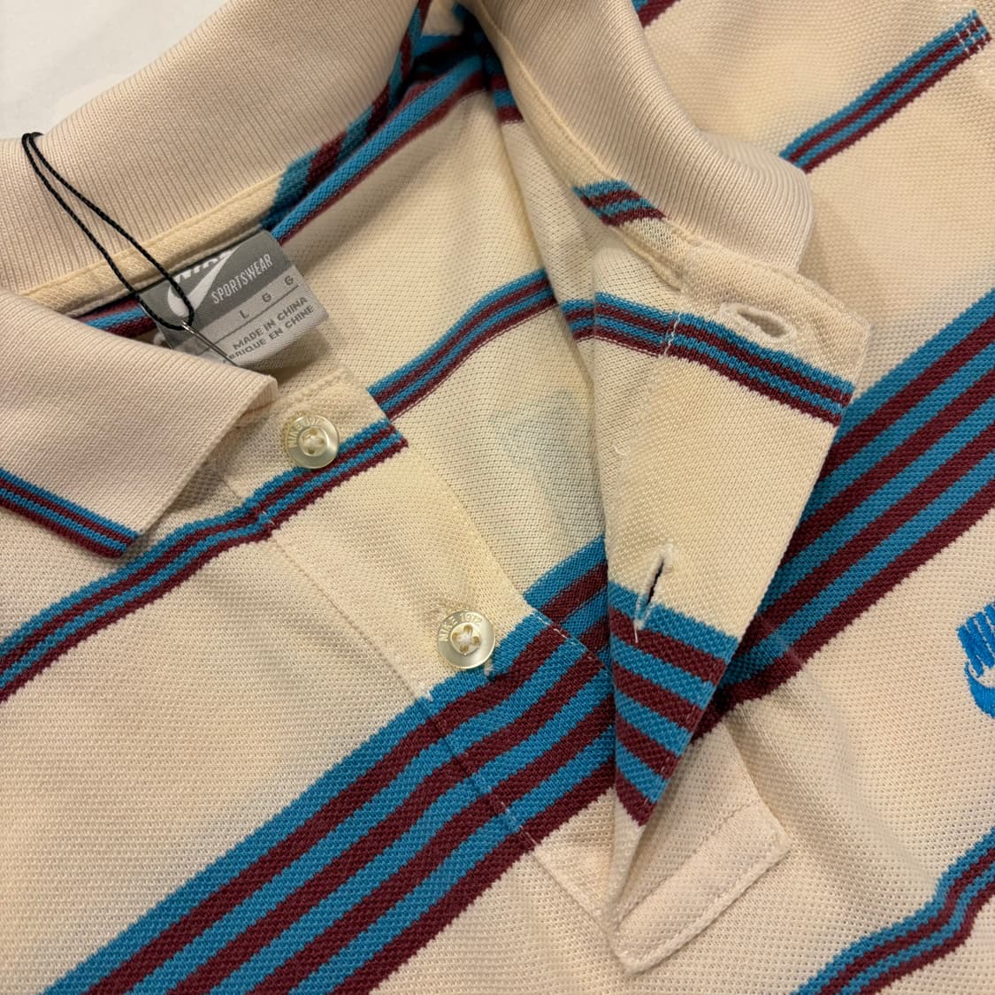 [L] 08s 나이키 스트라이프 반팔 카라티 B435 상품이미지5