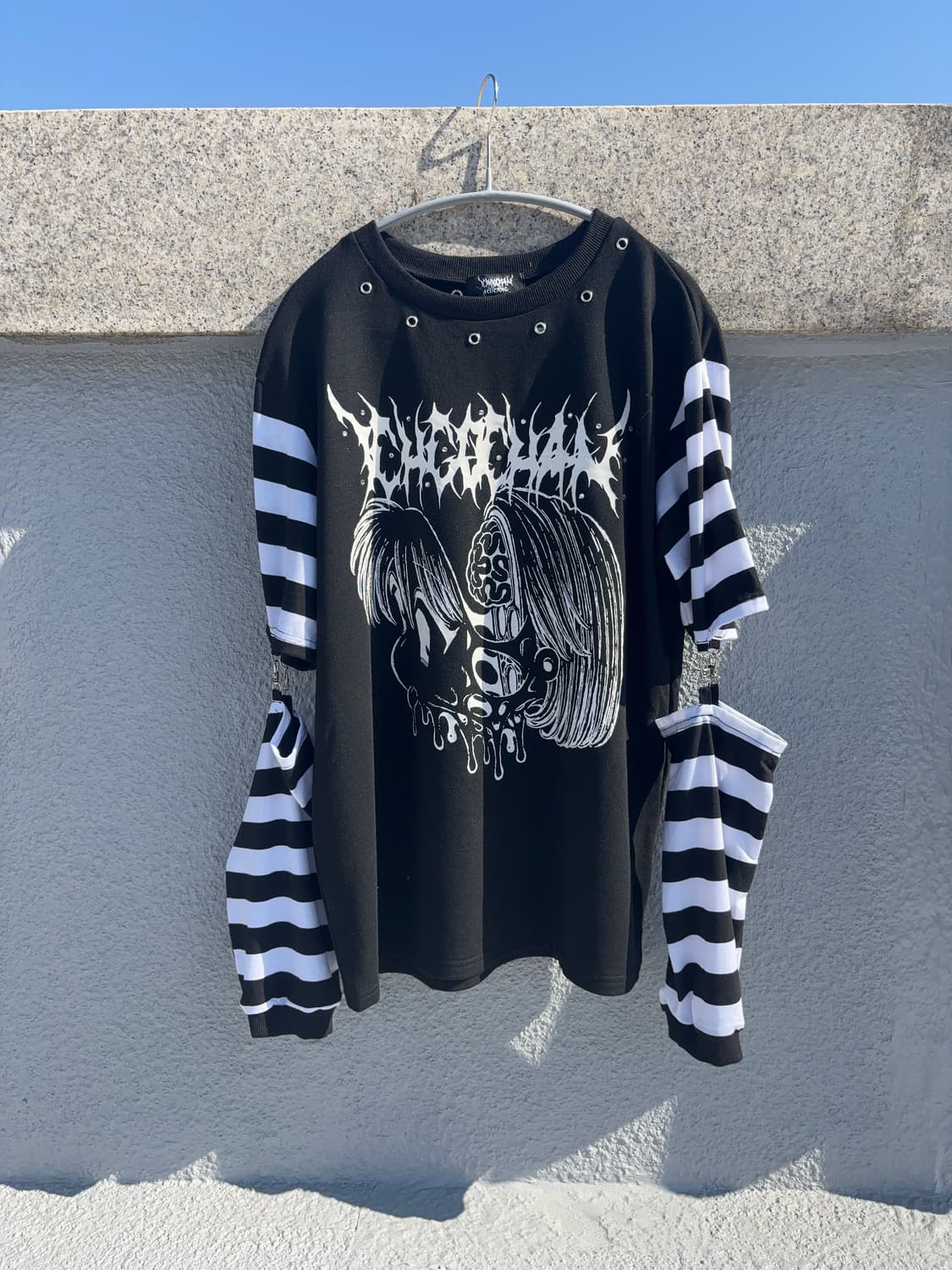 ACDC RAG 고딕 키치 프린팅 티셔츠 상품이미지1