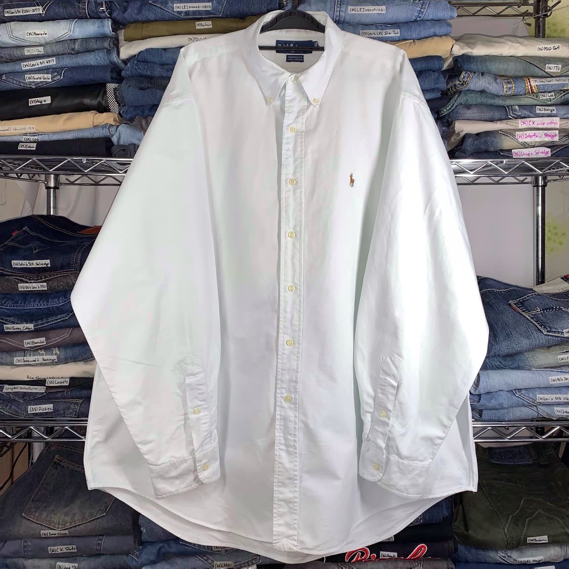 [2XL] 폴로 랄프로렌 화이트 옥스포드 셔츠 야머스 상품이미지2