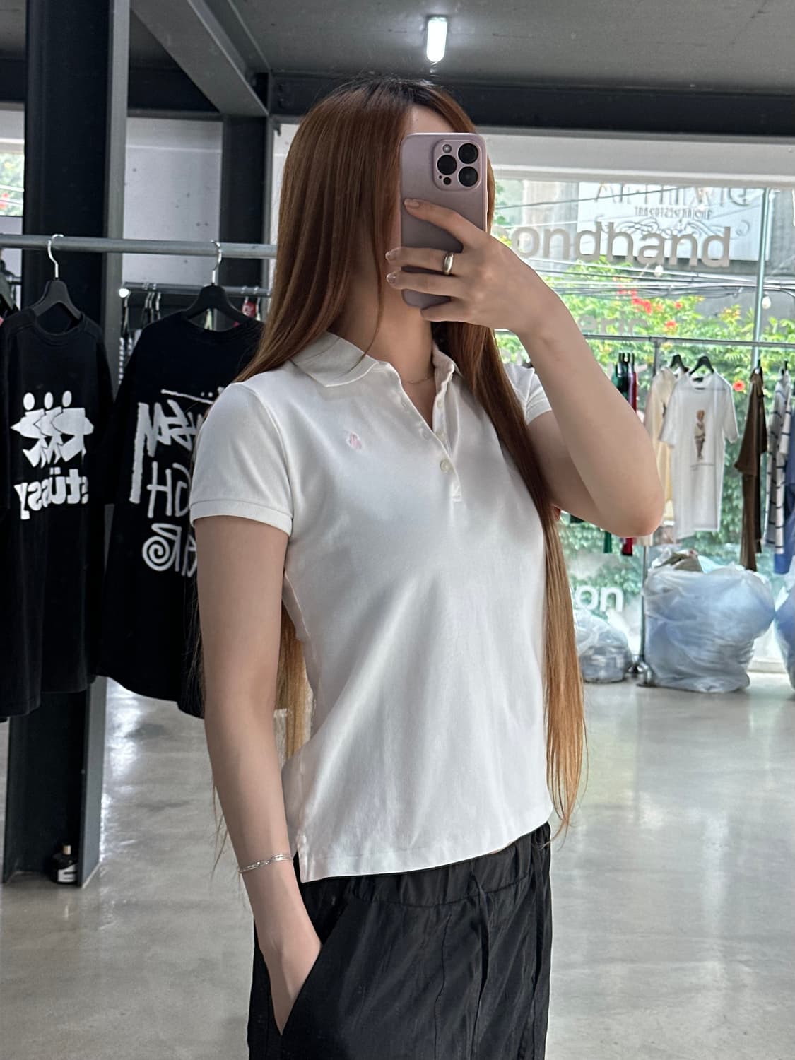 폴로랄프로렌 핑크포니 큐알텍 Pk버튼 반팔티 상품이미지2