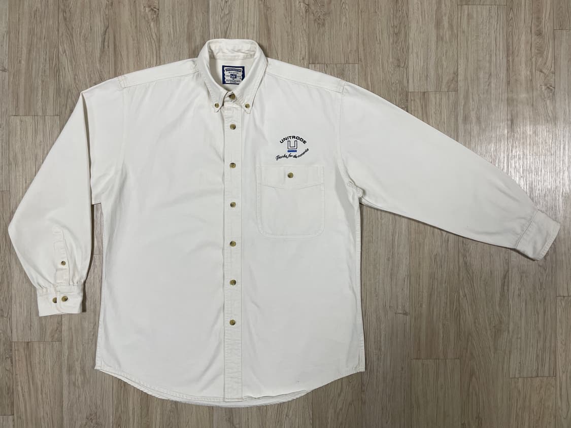 100~105) 90's Lee 크림데님 리얼 워크셔츠 상품이미지2