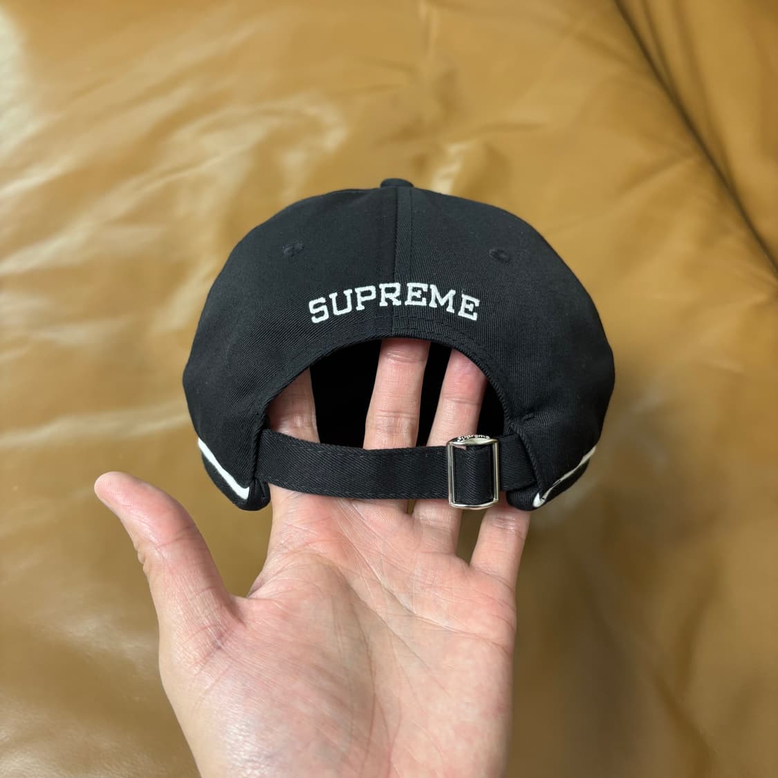 Supreme 슈프림 워시드 블랙 6패널 볼캡 모자 (Black) 상품이미지7