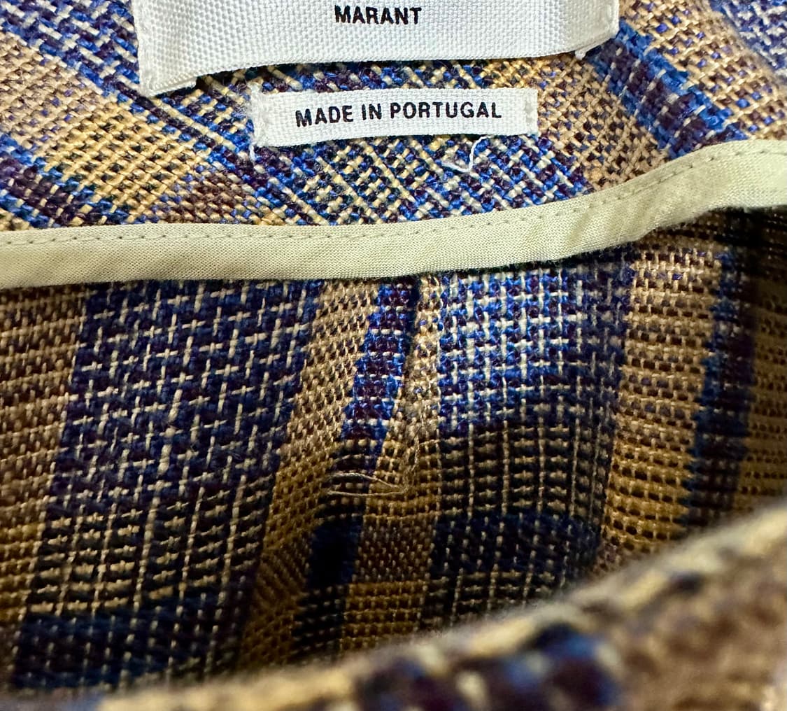 이자벨마랑 린넨 러플 타탄체크 스커트 36 상품이미지4