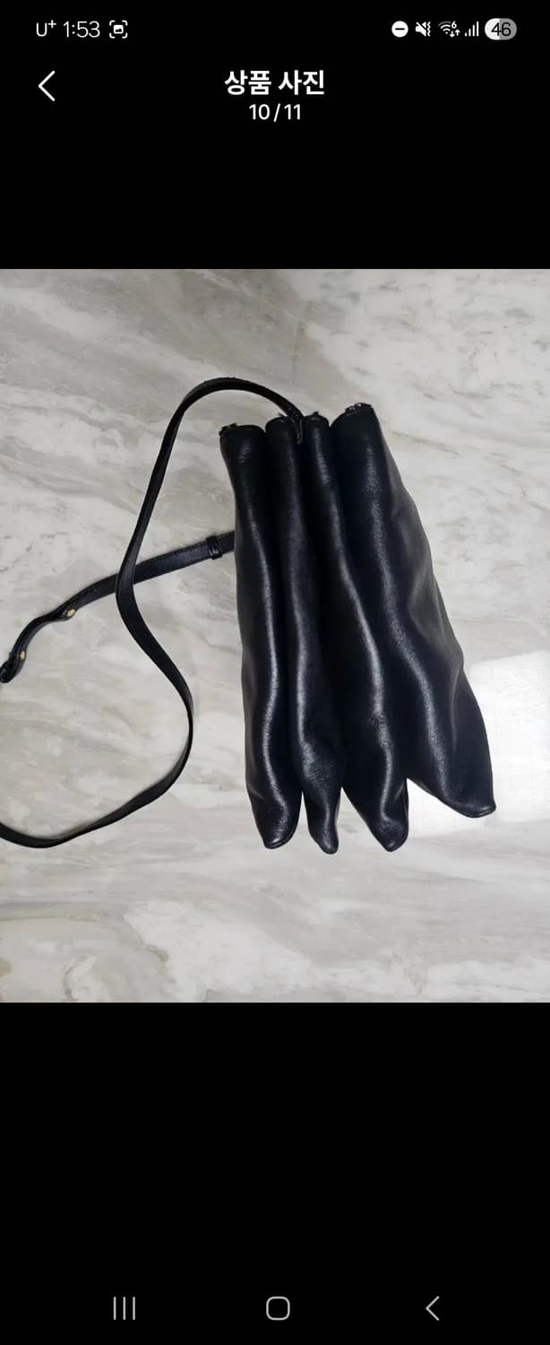 타임 한섬 아코디언 가죽 크로스백 상품이미지10