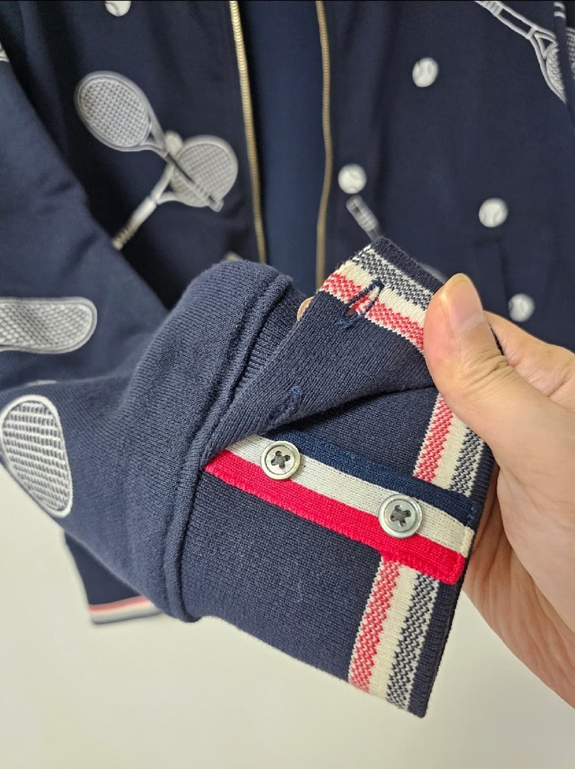 톰브라운 테니스 프린트 집업 자켓(2/백화점정품) 상품이미지4