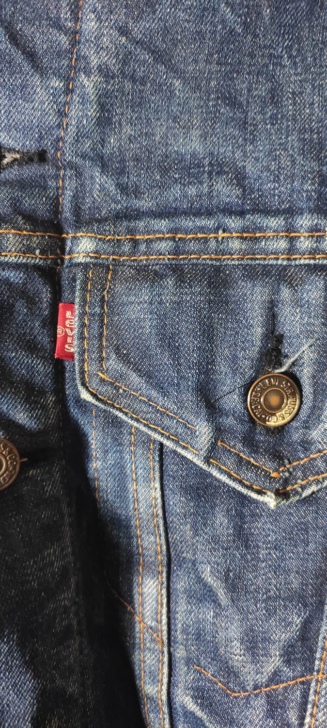 70s 리바이스 데님자켓 블랭킷 안감 작은사이즈 상품이미지4