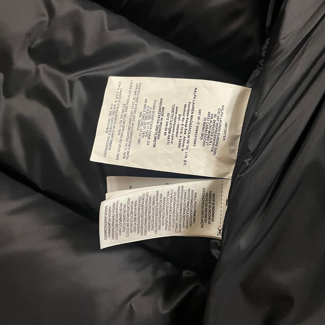 폴로 랄프로렌 헤링본 패딩 새상품 M(100) 상품이미지3