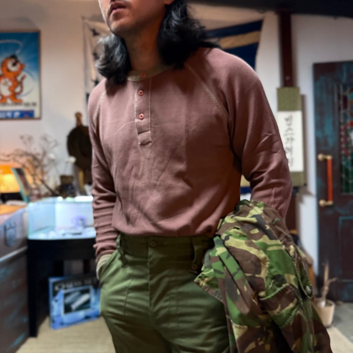 치키타 골지 헨리넥 셔츠 U 타우페 2 상품이미지9
