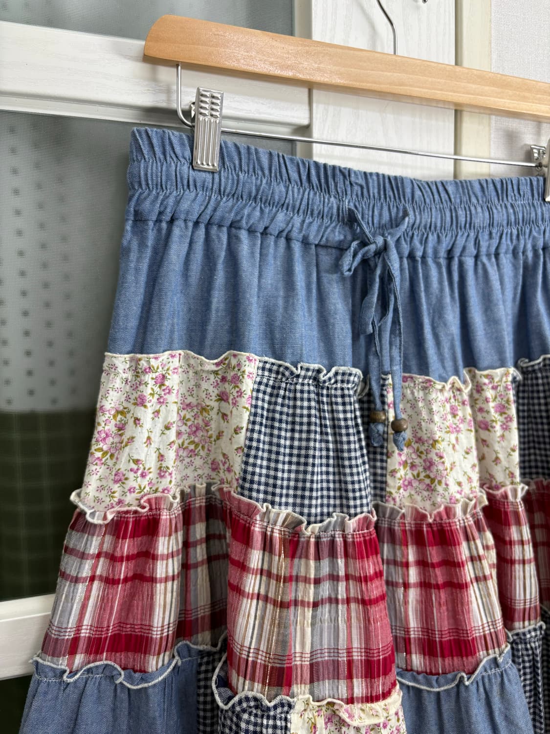 데님 패치 스커트 상품이미지2