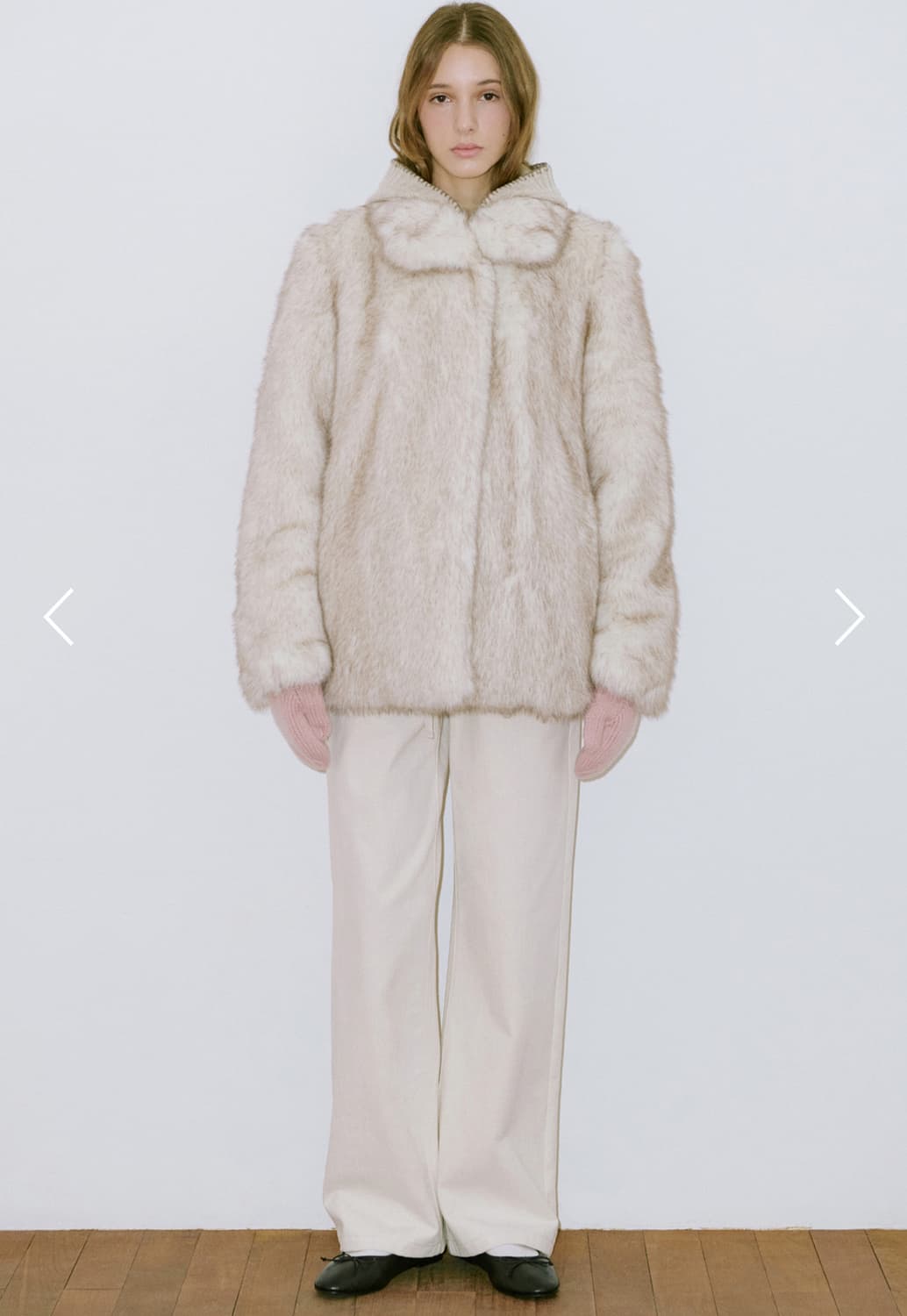 시눈sinnon 퍼코트 Ivory 상품이미지2