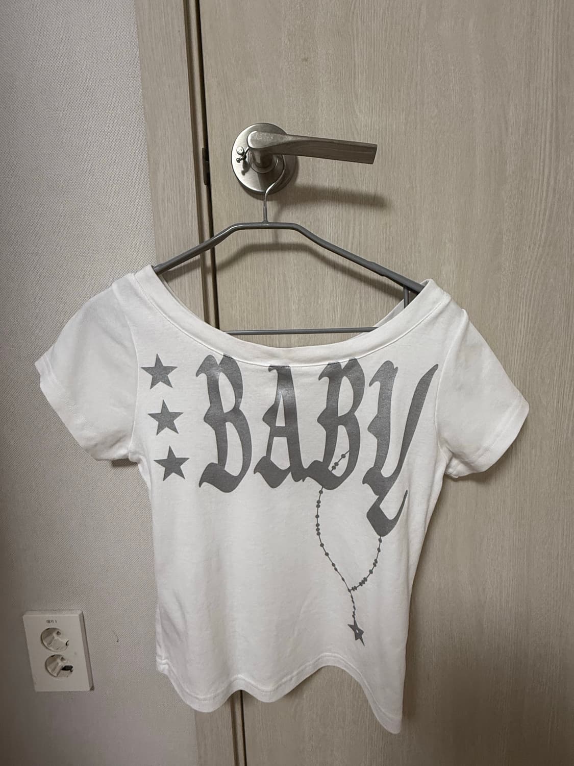 셋업이엑스이 BABY WIDE NECK TOP setupexe 반팔 상품이미지3