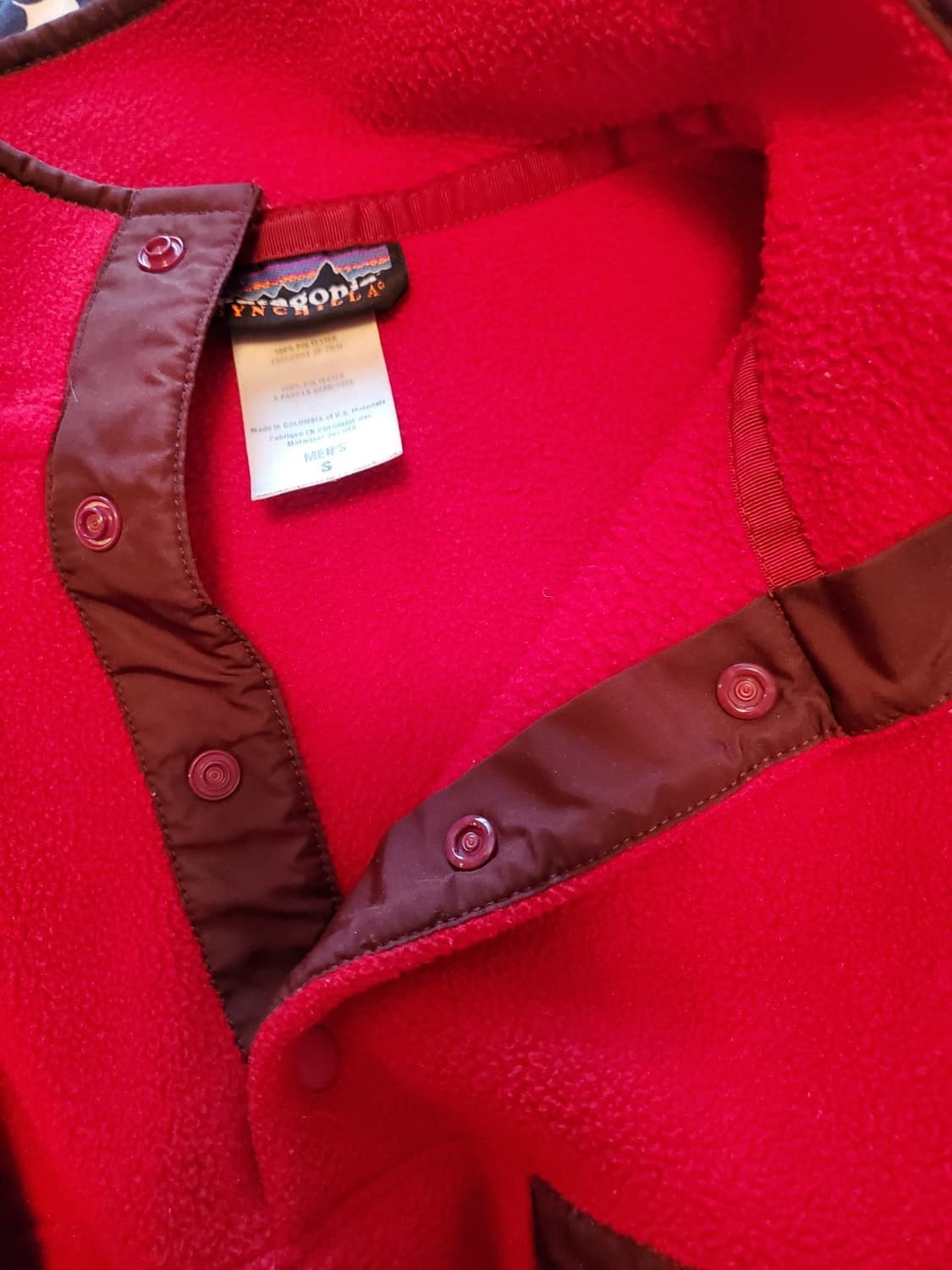 00s 파타고니아 신칠라 스냅-T 레드/브라운 콜롬비아 상품이미지3