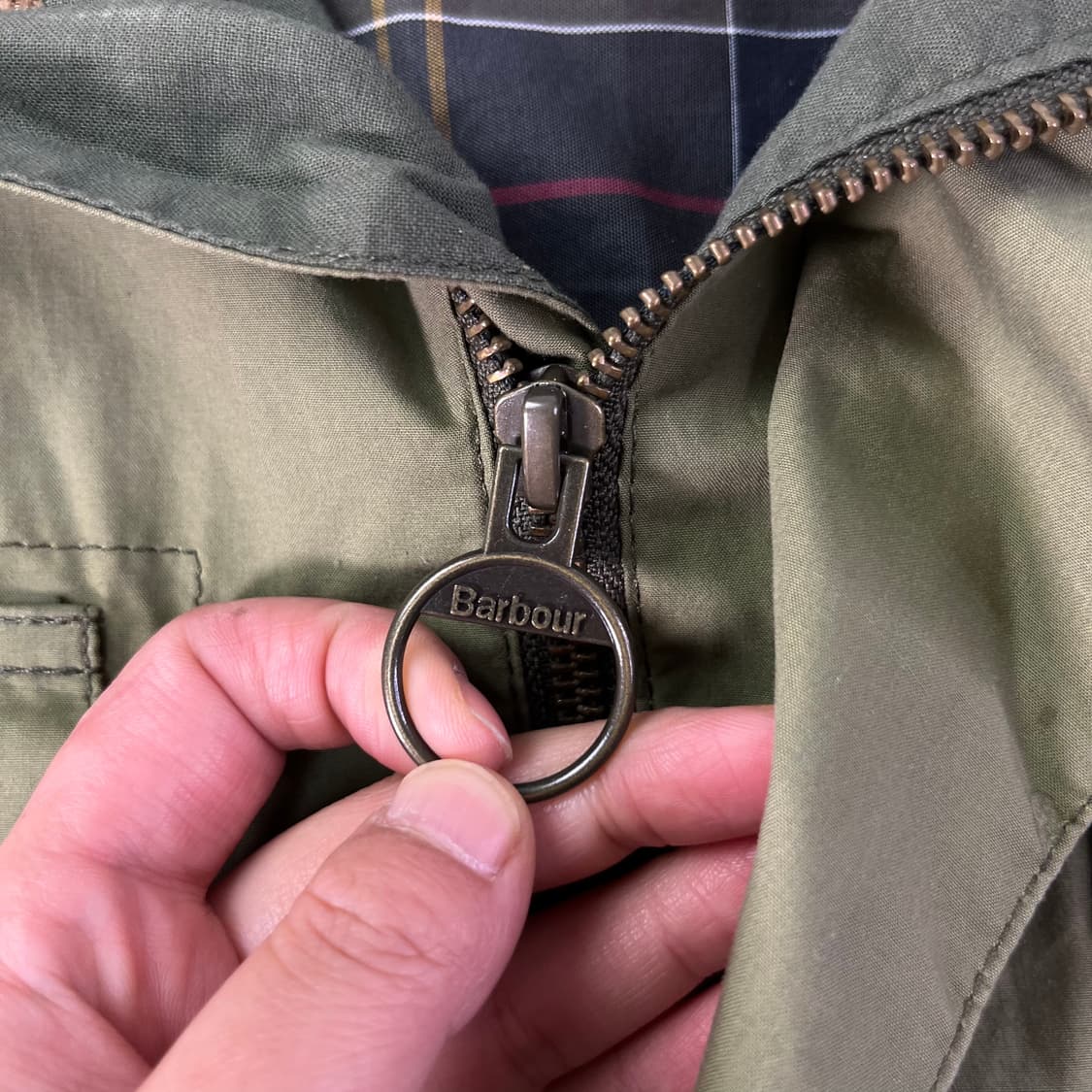 100 바버 23ss 올리브 샌더링 캐주얼 자켓 상품이미지3