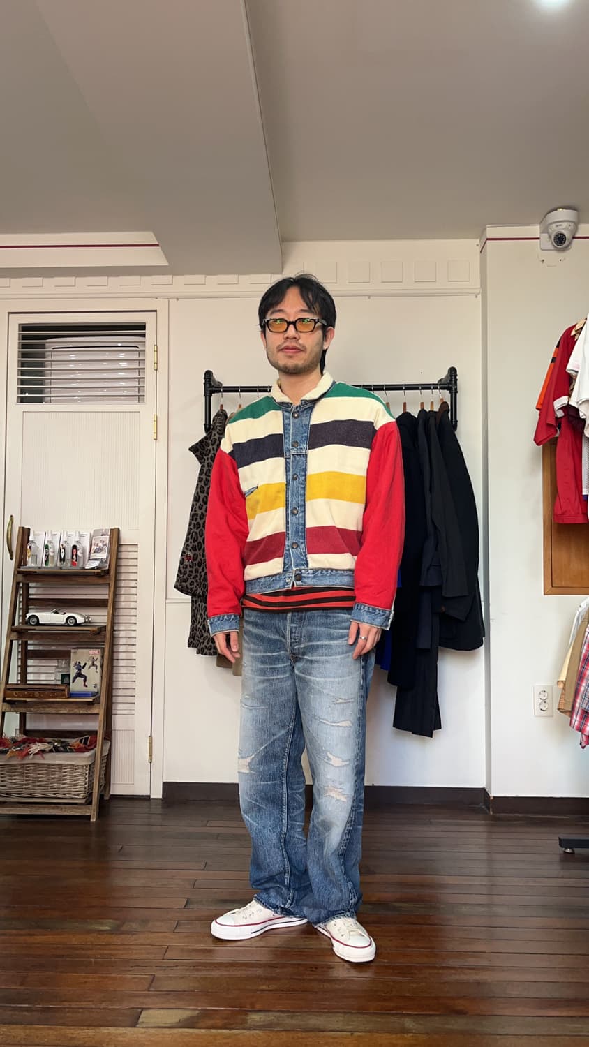 90s 리바이스 x 허드슨베이 리버시블 데님 트러커 상품이미지5