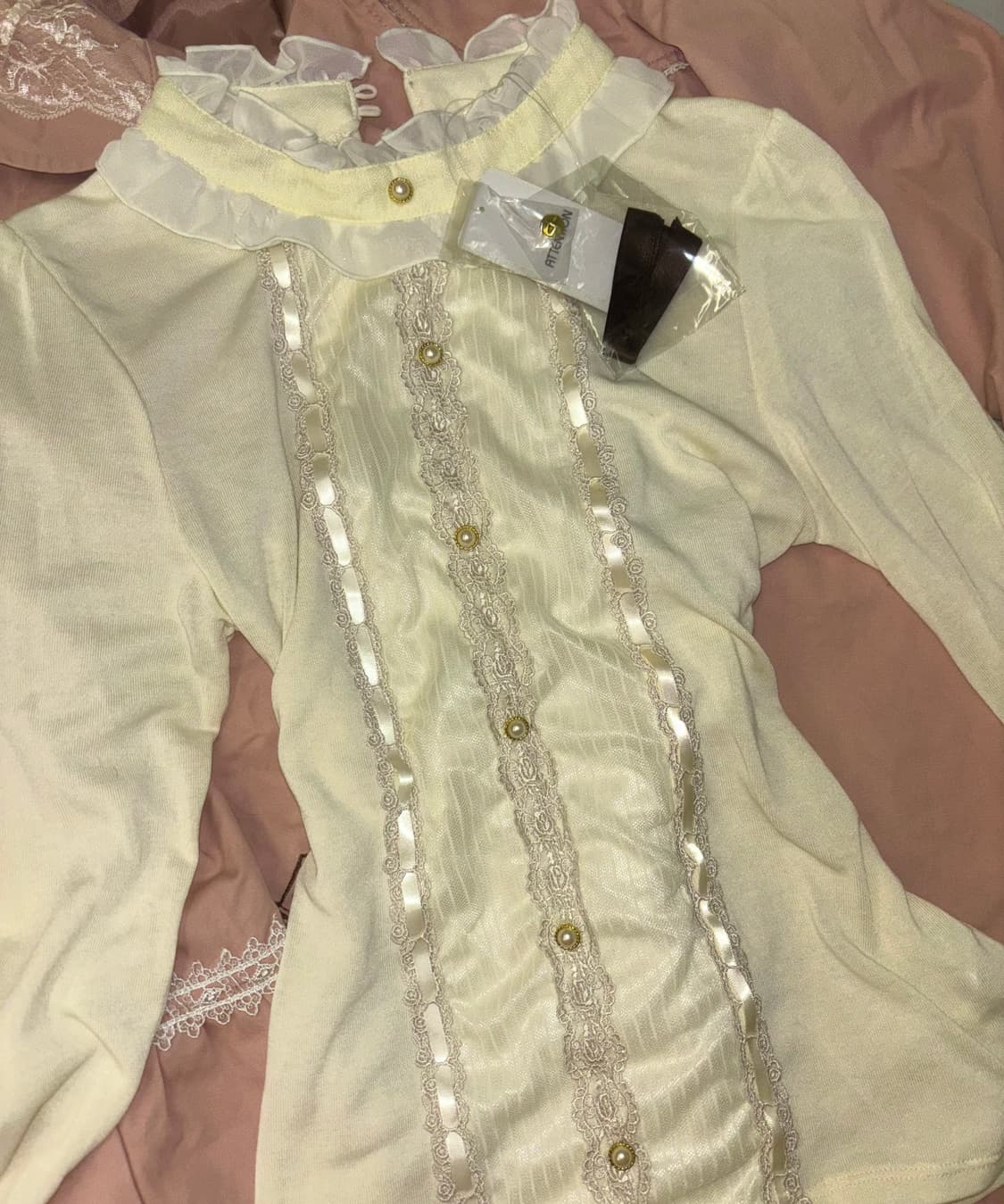 엑시즈팜 히메갸루 로리타 레이스 아이보리 블라우스 상품이미지1