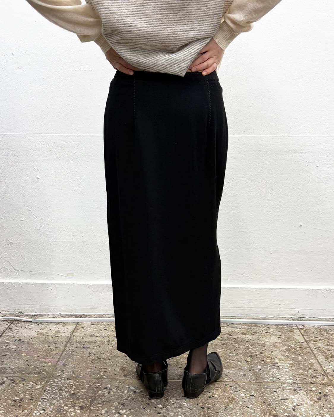 빈티지 버튼 디테일 맥시 스커트 상품이미지3