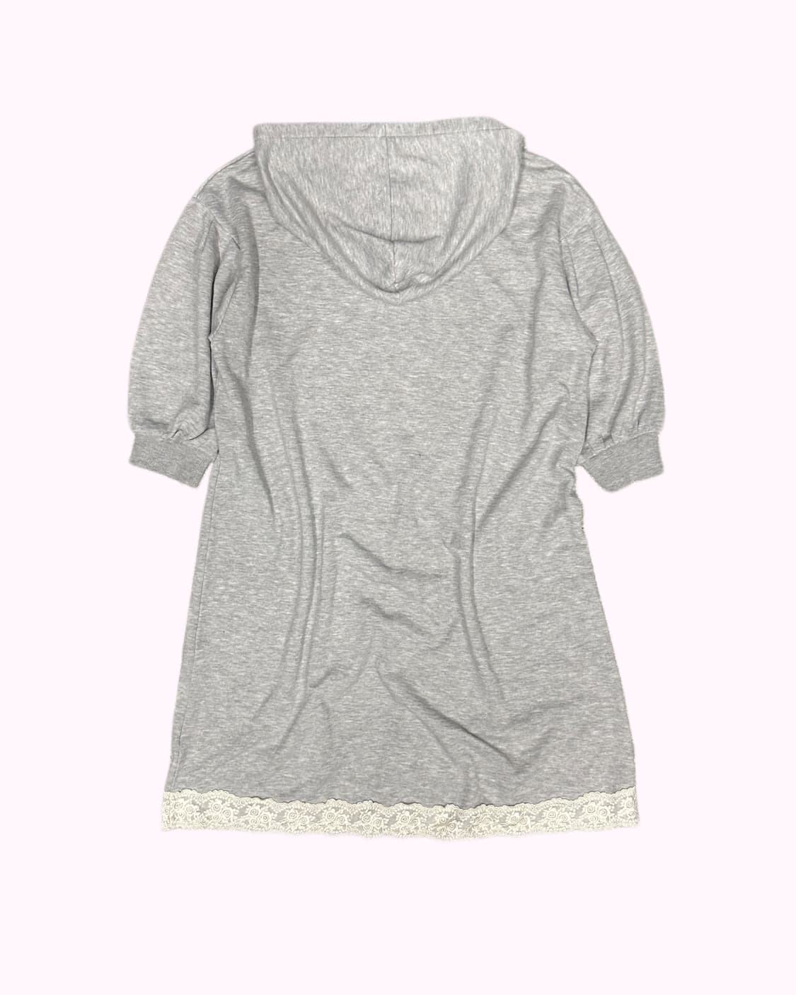 lace-up grey hood dress 상품이미지4
