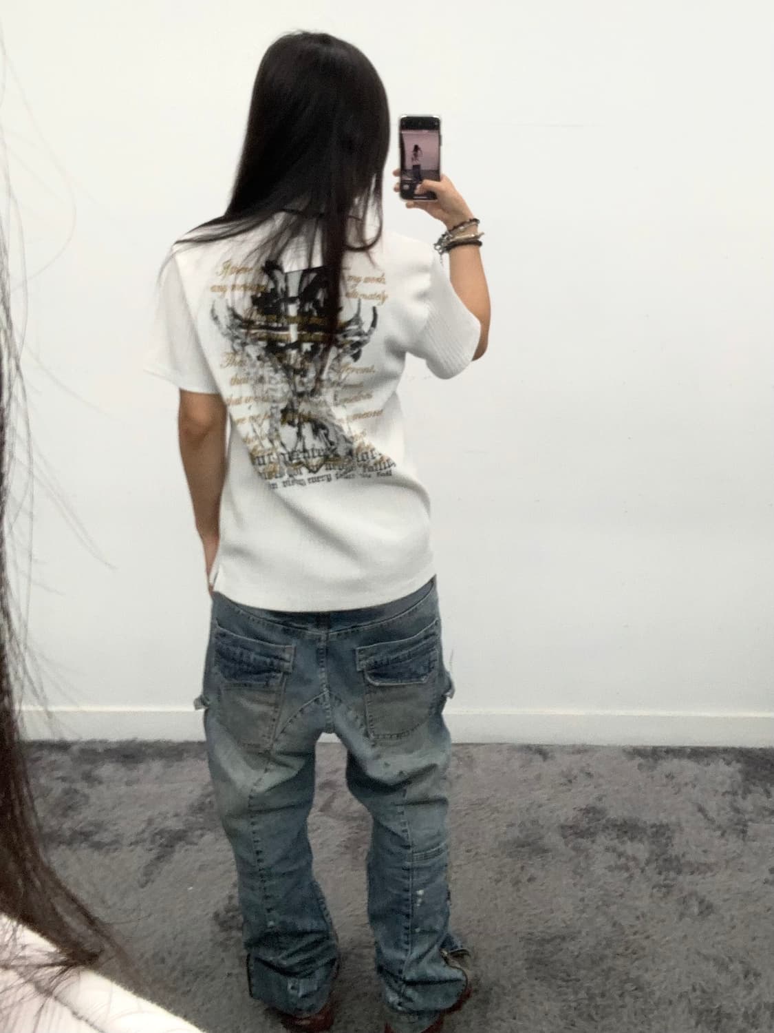 펑크 프린팅 카라 티셔츠 상품이미지1