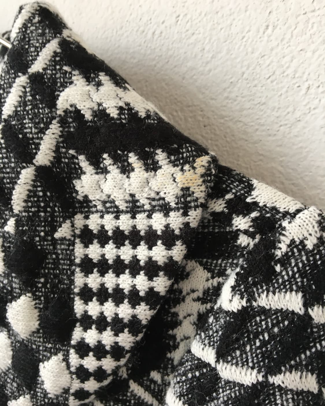 Pattern mixed thick neck point jacket 상품이미지3