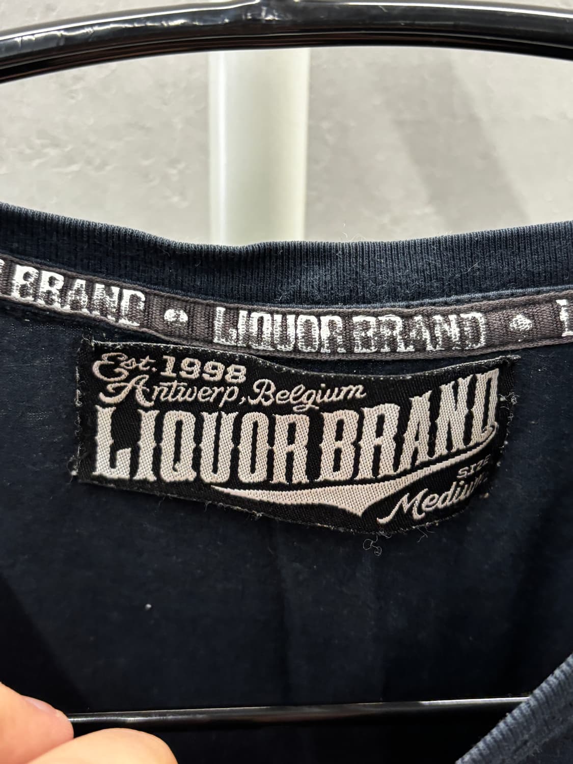 리쿼브랜드 해골 프린팅 반팔 티셔츠 블랙 M 상품이미지4