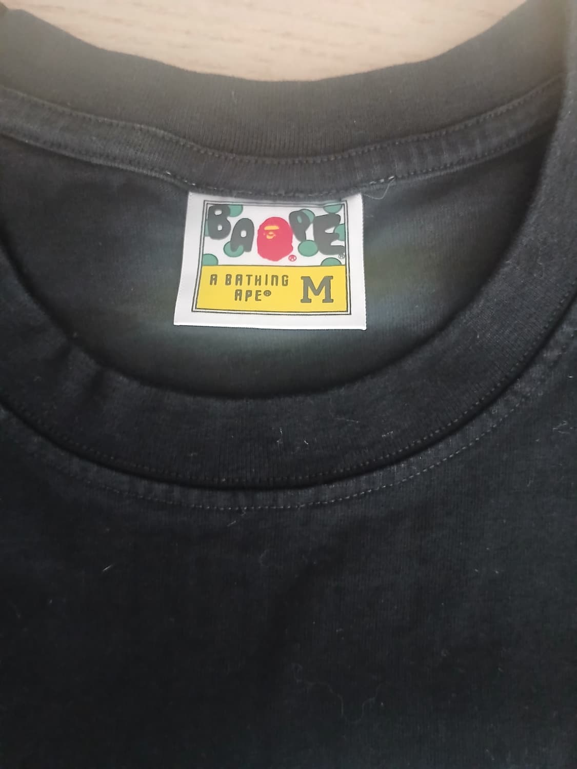 새상품급 정품 BAPE 베이프 면티 M 상품이미지4