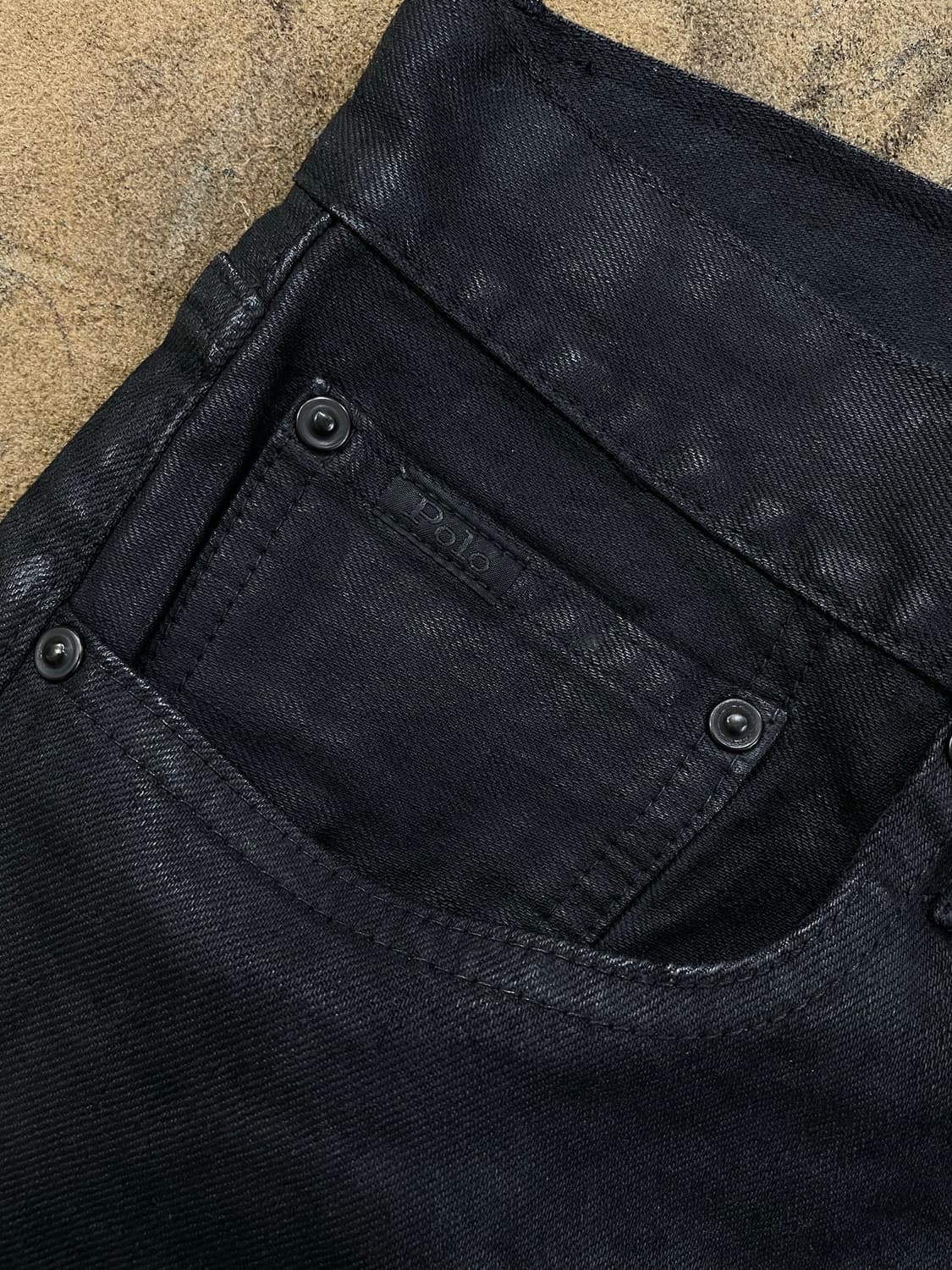 폴로랄프로렌/블랙 모토 오일왁싱팬츠 상품이미지4