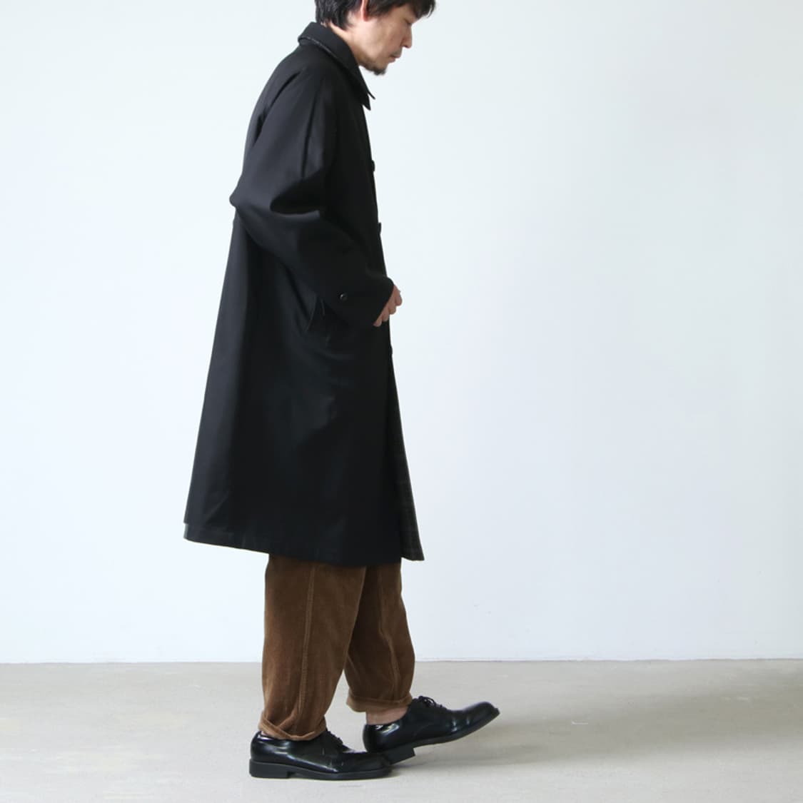 아나토미카 싱글래글런 2 리버서블 코트 48사이즈 블랙 상품이미지5