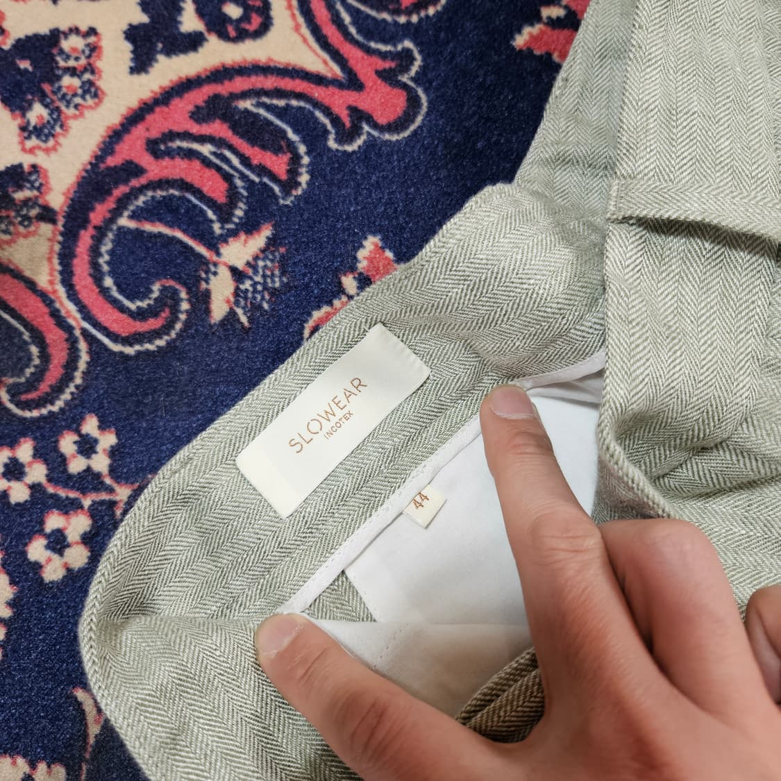 Slowear incotex in Italy 린넨 투턱 릴렉스핏 팬츠  상품이미지6