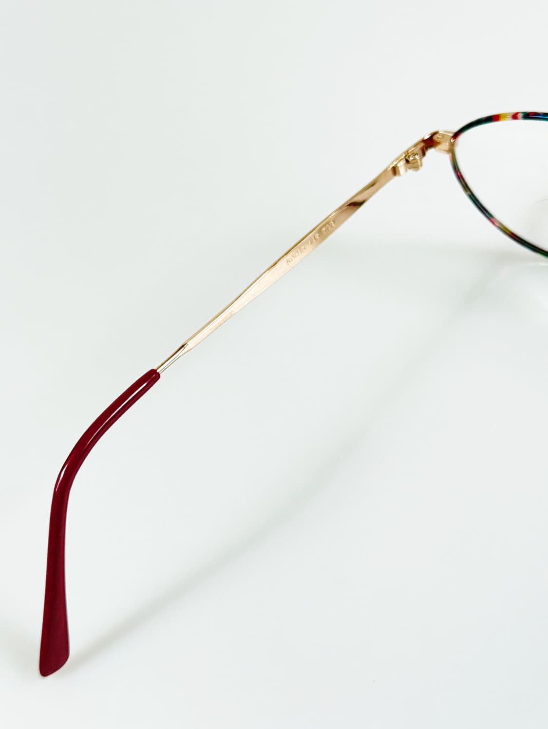 90s 독일제 MEITZLER 레드 골드 슬림 오벌 빈티지 안경 상품이미지7