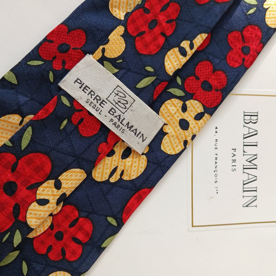 피에르 발망 네이비 플라워 패턴 넥타이 9.8cm A+등급 A19705
 상품이미지8